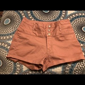 Rose Gold high waisted shorts